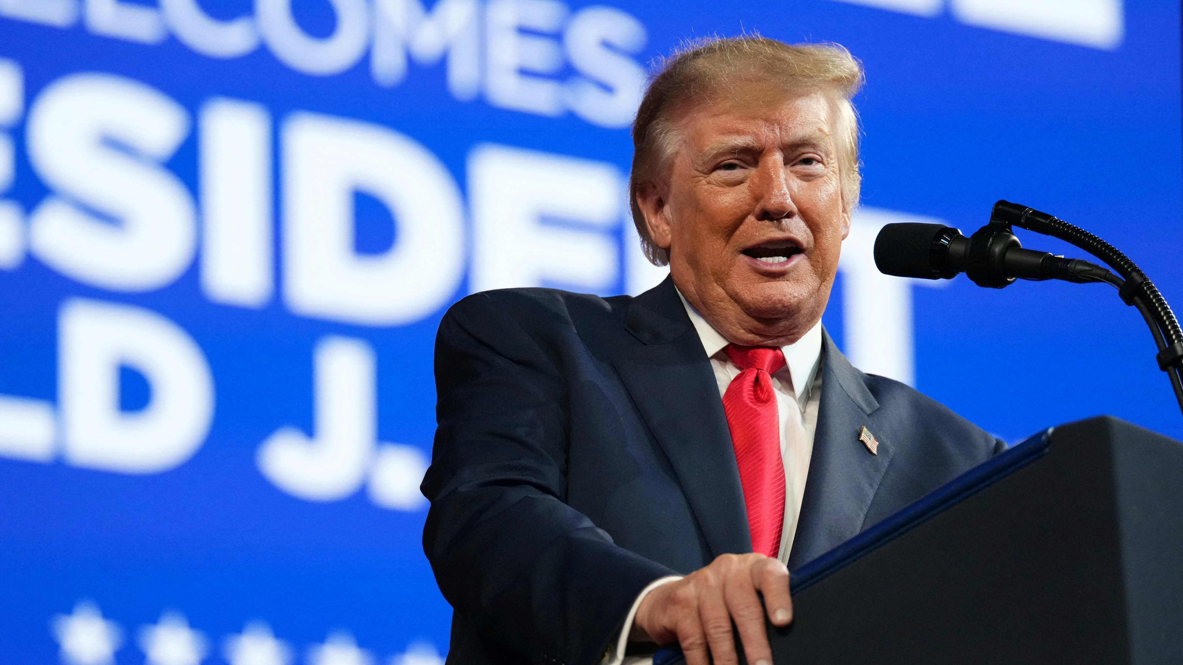 2026年10月10日,美国田纳西州,总统特朗普(Donald Trump)出席共和党竞选集会时发表讲话。(Reuters)