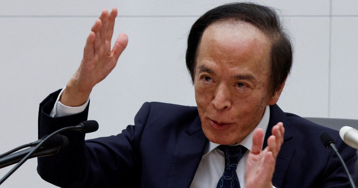 植田和男表示，基础通胀已经大致处于2%左右，不能容忍其进一步上升。(路透资料图片)