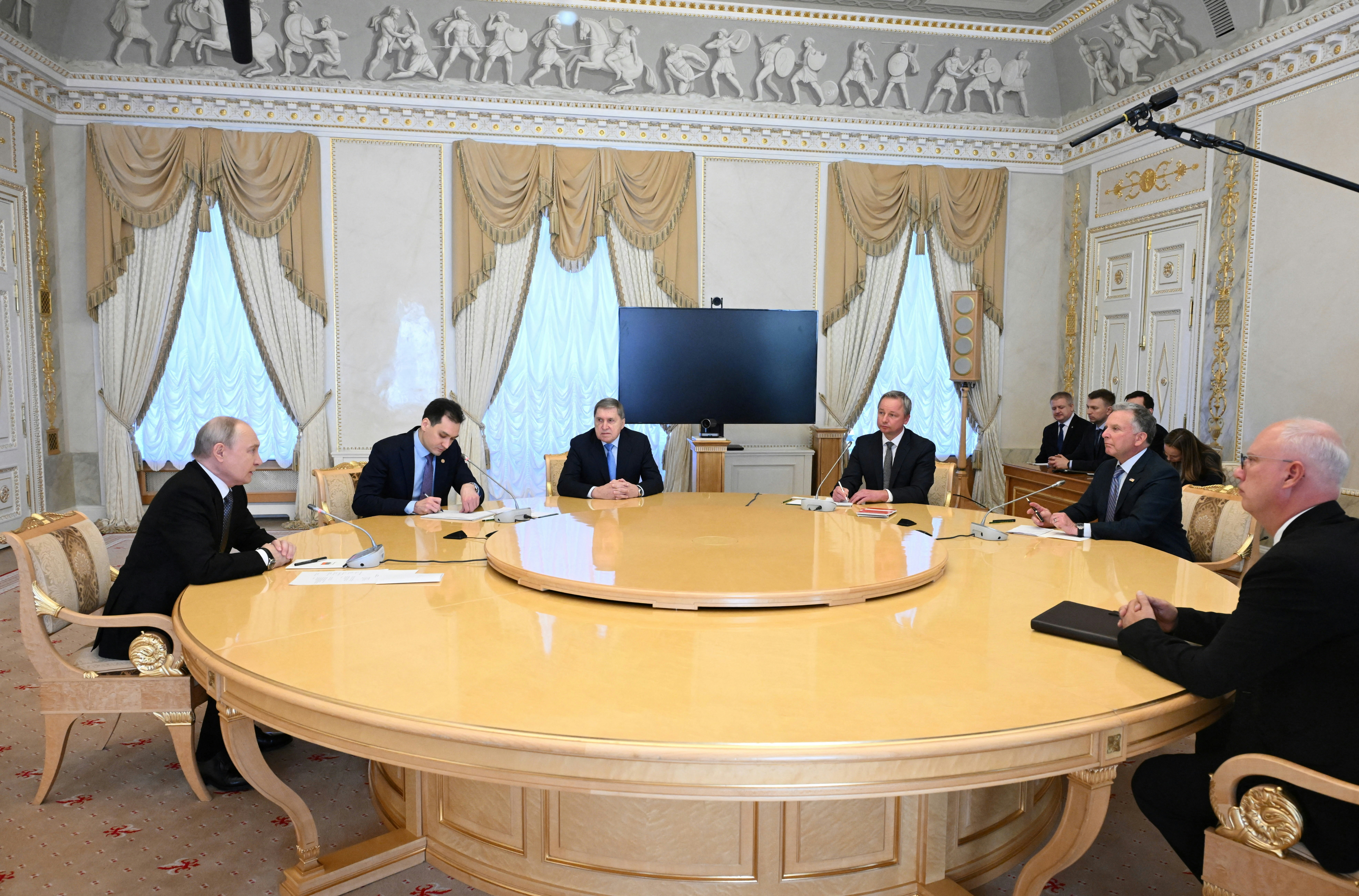 俄罗斯总统普京（Vladimir Putin）2026年10月21日会晤美国总统特使威特科夫（Steve Witkoff）（Sputnik/Kristina Solovyova/Pool via REUTERS）