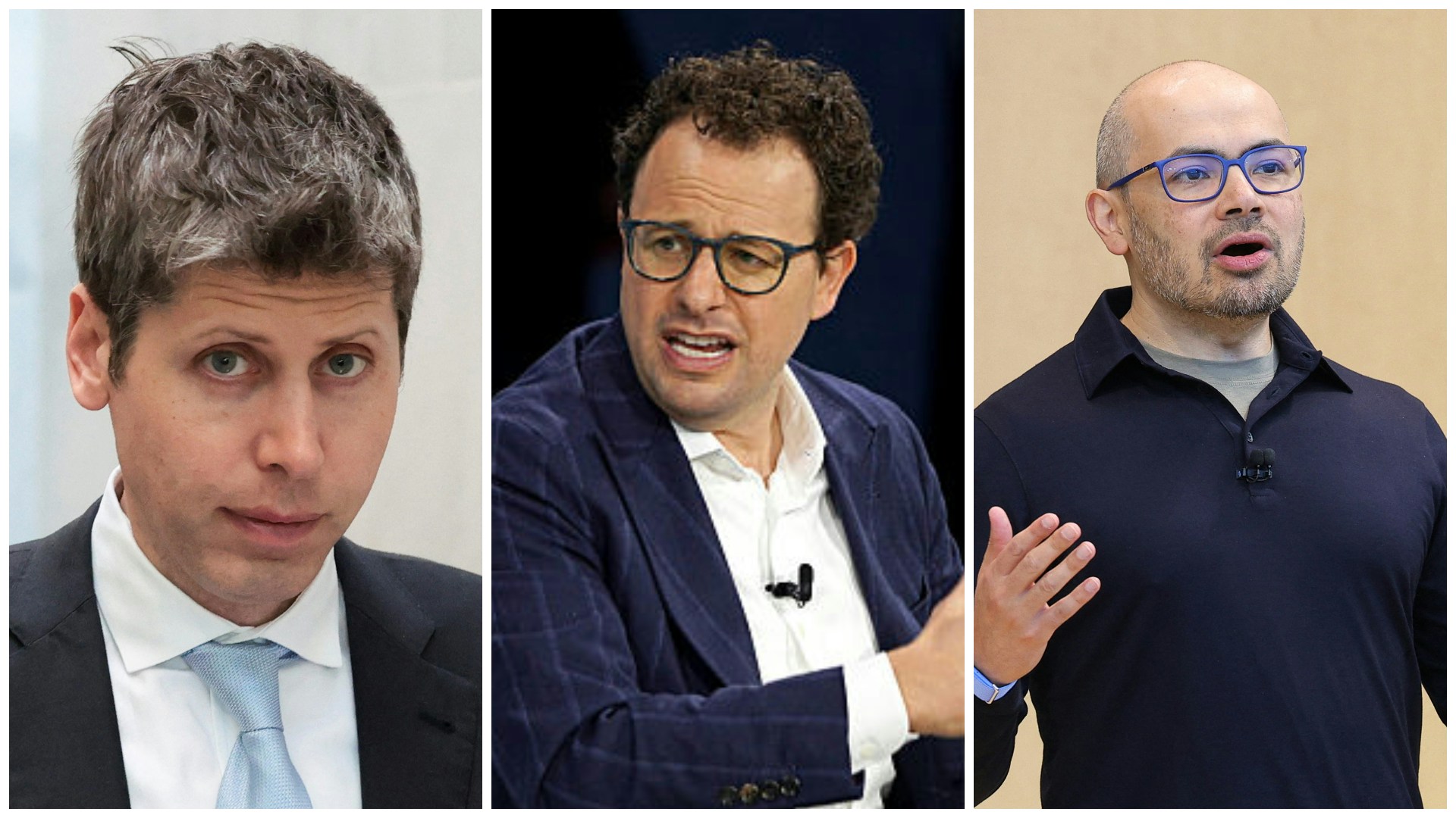 三位AI企业的行政总裁，OpenAI的Sam Altman、Anthropic的Dario Amodei和谷歌DeepMind的Demis Hassabis，共同签署公开信，要求政府强制企业对基因合成订单进行全面筛查，杜绝不法分子利用技术漏洞研发生化武器。（Reuters&Getty）