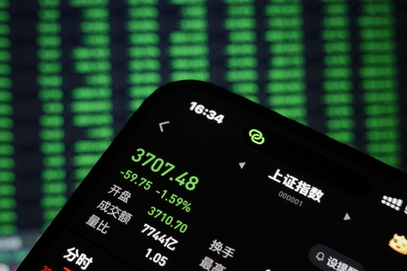 2026年10月15日，当日股市收盘行情。图：IC photo