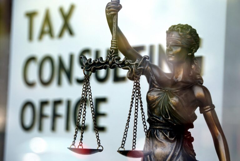 Photo showing taxes, tax consultant and tax return.