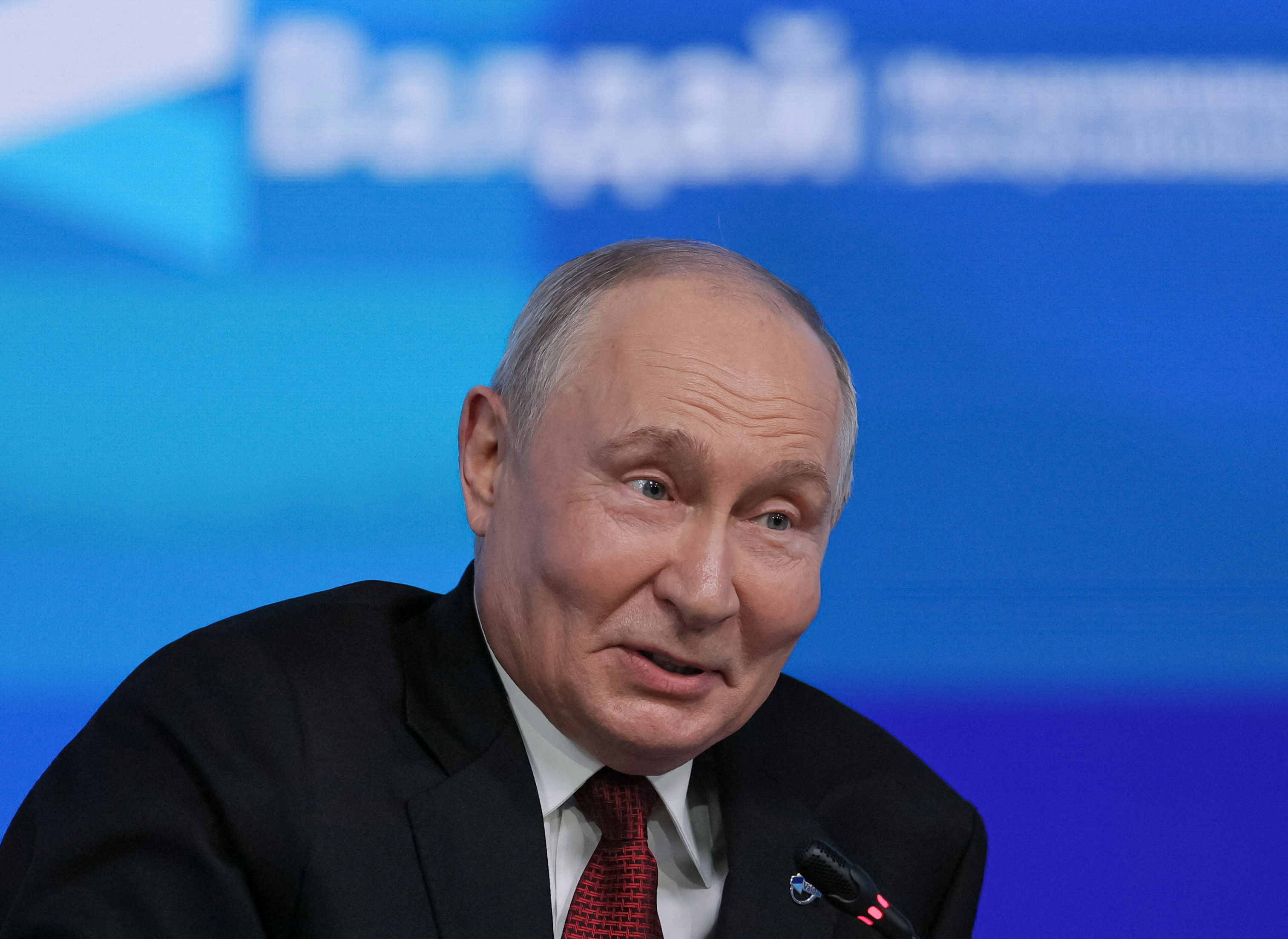 2026年10月1日，俄罗斯莫斯科，总统普京（Vladimir Putin）出席瓦尔代辩论俱乐部（Valdai Discussion Club）全体会议时发表讲话。（Reuters）